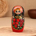 Матрёшка «Ягодка», черный платок, 7-кукольная, 22 см - Фото 4
