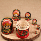 Матрёшка деревянная «Ягодка», чёрный платок, 7-кукольная, 22 см, МИКС - Фото 7