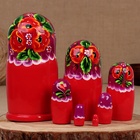 Матрёшка «Маки», фиолетовый платок, 7 кукольная, 22 см - фото 25378086