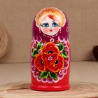 Матрёшка «Маки», фиолетовый платок, 7 кукольная, 22 см - фото 25378087