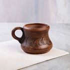Чашка "Coffee", красная глина, 0.2 л, ручная работа - Фото 4