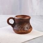 Чашка "Coffee", красная глина, 0.2 л, ручная работа - Фото 5
