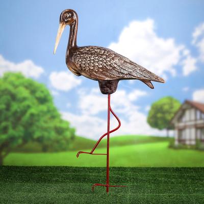 Садовая фигура "Аист", под шамот, коричневый, 70 см