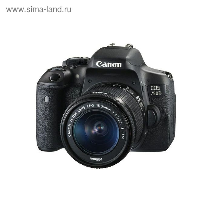 Зеркальный Фотоаппарат Canon EOS 750D черный 24Mpix EF-S 18-55mm f/3.5-5.6 IS STM - Фото 1