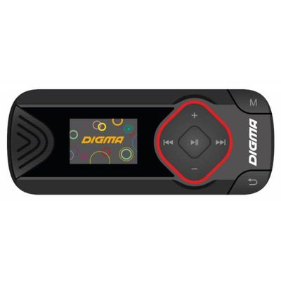 Плеер Flash Digma R3, 8 Гб, 0.8", FM, micro SD, micro SDHC,clip, черный