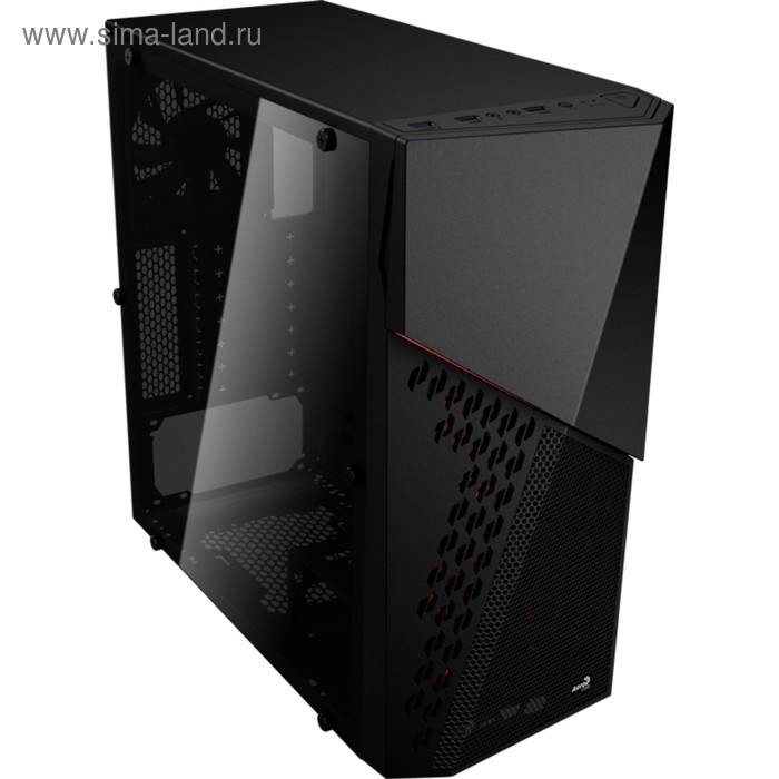 Корпус Aerocool CyberX Advance, без БП, ATX, черный - Фото 1