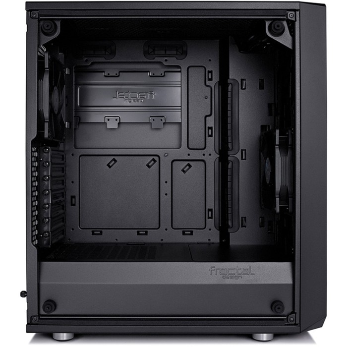 Корпус Fractal Design Meshify C Blackout TG, без БП, ATX, черный - фото 51295064