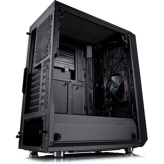 Корпус Fractal Design Meshify C Blackout TG, без БП, ATX, черный - фото 51295066