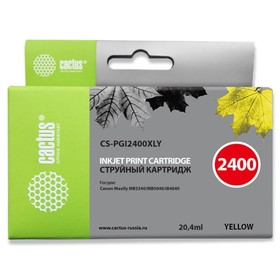 Картридж струйный Cactus CS-PGI2400XLY желтый для Canon MAXIFY iB4040/ МВ5040/ МВ5340 (20.4мл)   172