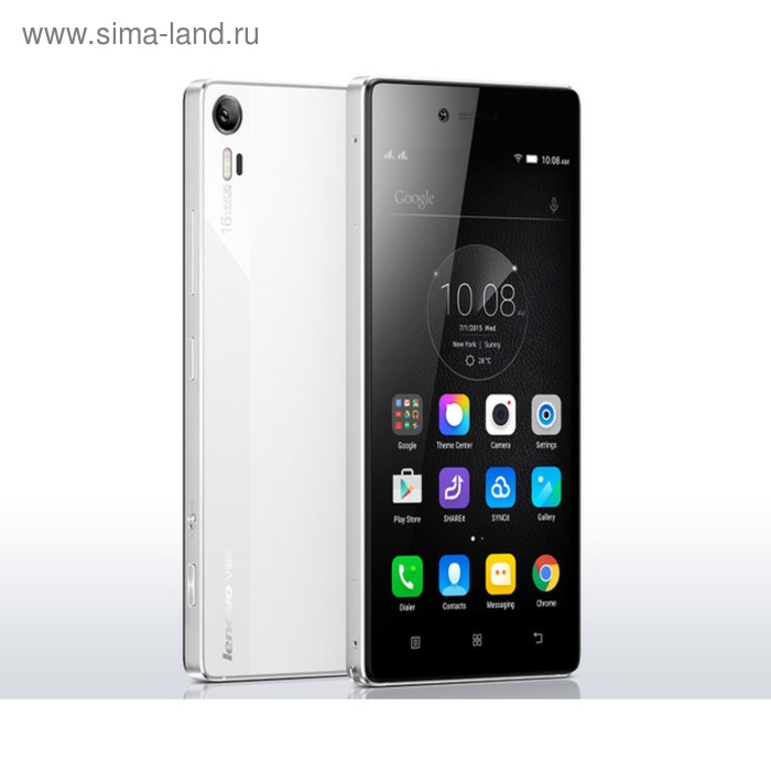 Смартфон Lenovo Vibe Shot Z90A40 32Gb белый 4G 2Sim 5"1080x1920 Android5.1 16Mpix FM micSD - Фото 1