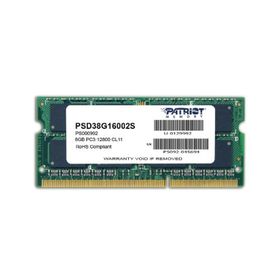 Память DDR3 8Gb 1600MHz Patriot PSD38G16002S RTL PC3-12800 CL11 SO-DIMM 204-pin 1.5В 2478786