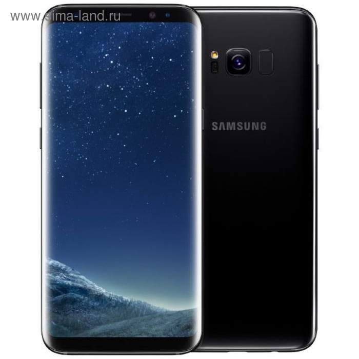 Смартфон Samsung Galaxy S8+ SM-G955F 64Gb черный 4G 2Sim 6.2" 1440x2960 7.0 12Mpix micSD - Фото 1