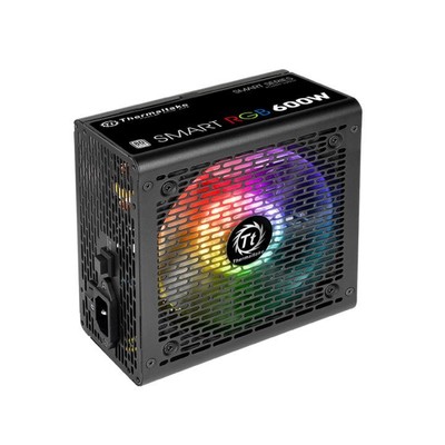 Блок питания Thermaltake ATX 600W Smart RGB 600 80+ (24+4+4pin) APFC 120mm fan color