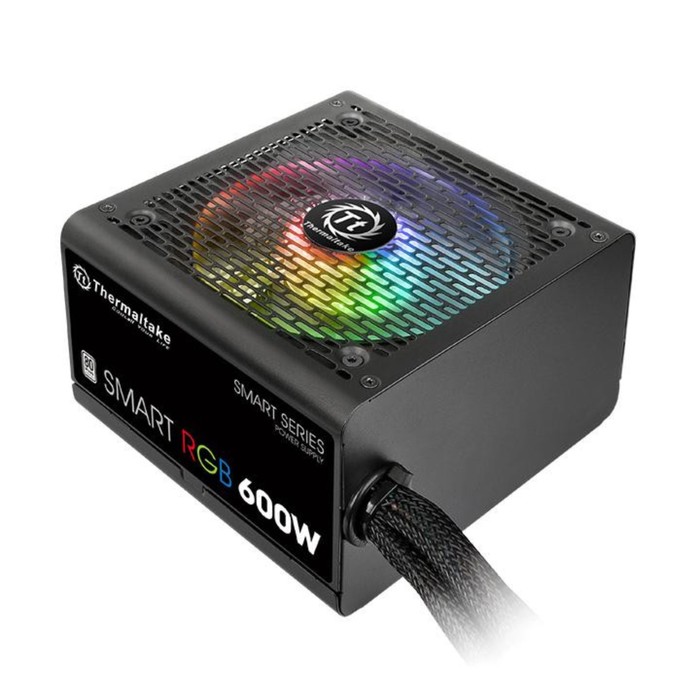 Блок питания Thermaltake ATX 600W Smart RGB 600 80+ (24+4+4pin) APFC 120mm fan color - фото 51295171