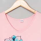 Комплект женский (футболка,бриджи) Рафаэлло цвет персиковый, принт цветы, р-р 48   вискоза - Фото 3