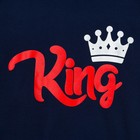 Комплект мужской (футболка, шорты) Кинг цвет тёмно-синий, р-р 52 - Фото 3