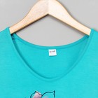Комплект женский (футболка,бриджи) Рафаэлло цвет ментоловый, принт цветы, р-р 44   вискоза - Фото 3