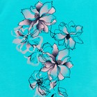 Комплект женский (футболка,бриджи) Рафаэлло цвет ментоловый, принт цветы, р-р 44   вискоза - Фото 4