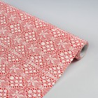Бумага упаковочная крафт, бело-красный, 0,5 х 10 м - Фото 1