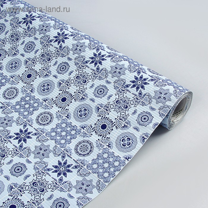 Бумага упаковочная крафт, синий, 0,5 х 10 м - Фото 1