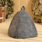 Шапка для бани и сауны «Классическая», полиэфир 70%, шерсть 30%, тёмная, «Добропаровъ» - Фото 2