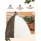 Шапка для бани и сауны, «Классическая», полиэфир, комбинированная, белая, серая, «Добропаровъ» - Фото 2