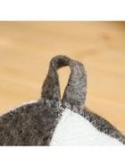 Шапка для бани и сауны, «Классическая», полиэфир, комбинированная, белая, серая, «Добропаровъ» - Фото 4