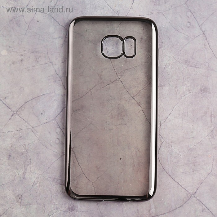 Чехол силиконовый с рамкой для Samsung Galaxy S7 EDGE DF sCase-33 (black) - Фото 1