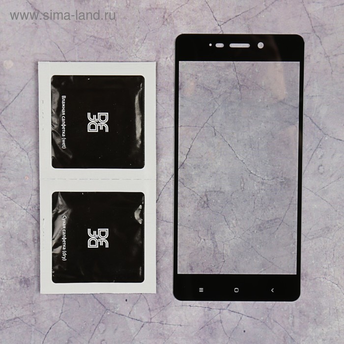Стекло закаленное с цветной рамкой fullscreen для Xiaomi Redmi 4 DF xiColor-04 (black) - Фото 1
