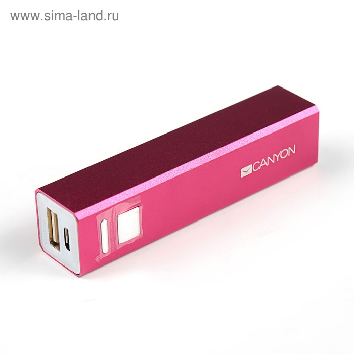 Внешний аккумулятор Canyon CNE-CSPB26B, USB, 2600 мАч, индикатор батареи - Фото 1