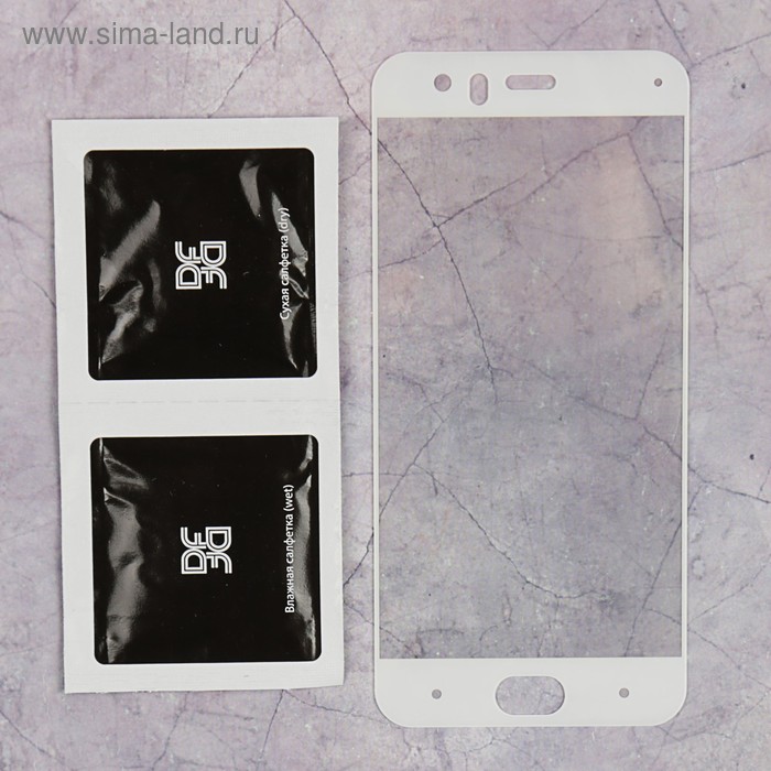 Стекло закаленное с цветной рамкой fullscreen для Xiaomi Mi 6 DF xiColor-14 (white) - Фото 1