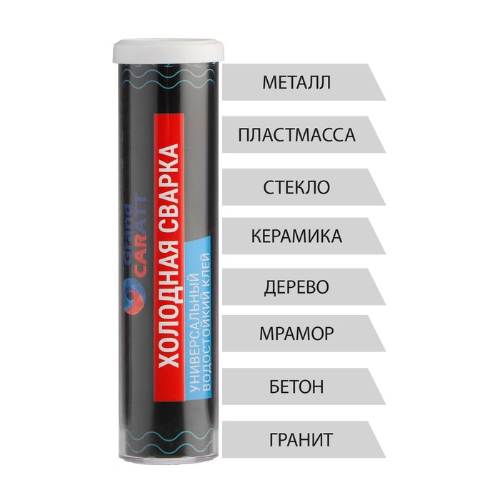 Клей - холодная сварка Grand Caratt, универсальная, водостойкая, 58 гр