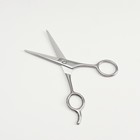 Ножницы парикмахерские с упором, лезвие — 4,5 см, цвет серебристый - Фото 2