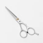 Ножницы парикмахерские с упором, лезвие — 6,5 см, цвет серебристый - Фото 2