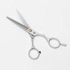 Ножницы парикмахерские с упором, лезвие — 6,5 см, цвет серебристый - фото 7418532