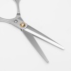 Ножницы парикмахерские с упором, лезвие — 6,5 см, цвет серебристый - фото 7418533