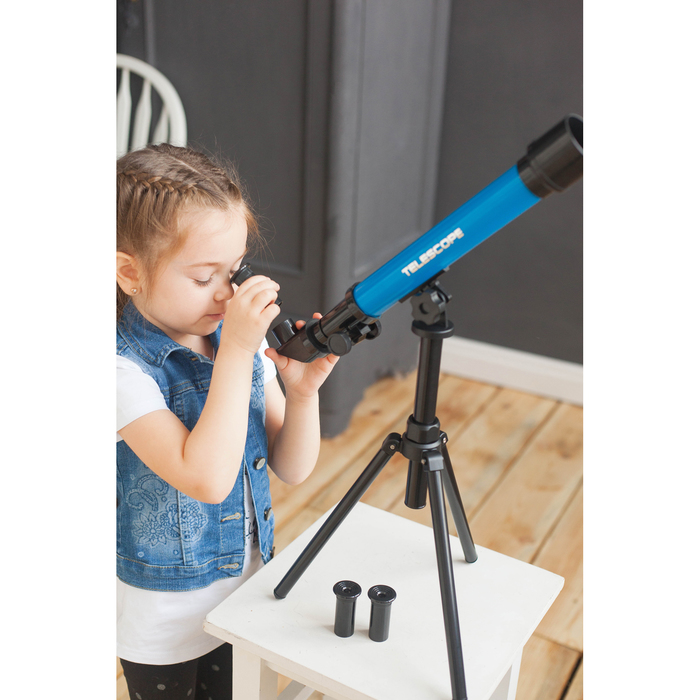 Телескоп детский «Юный астроном», 20х, 40х, 60х, с штативом, цвета МИКС - фото 1906920343