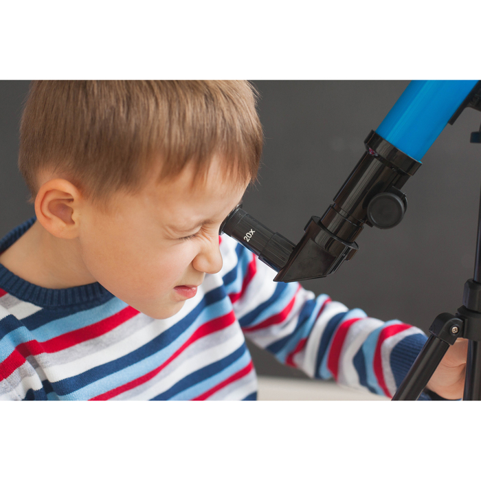 Телескоп детский «Юный астроном», 20х, 40х, 60х, с штативом, цвета МИКС - фото 1886303082