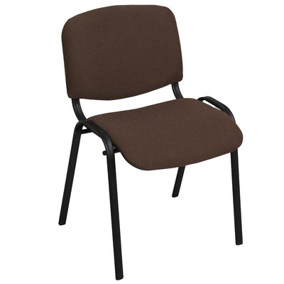 Стул офисный для посетителей «Клик Мебель. ИЗО», ткань, цвет чёрный/коричневый