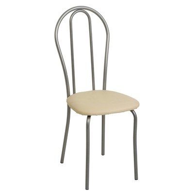 Стул "Венский 2", Серебристый металлик/Молочная рептилия