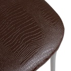 Стул для кухни Клик Мебель «Венский 2», искусственная кожа, цвет серебристый металлик/шоколадная рептилия - Фото 3