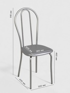 Стул для кухни Клик Мебель «Венский 2», искусственная кожа, цвет серебристый металлик/металлик - Фото 2