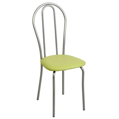 Стул для кухни Клик Мебель «Венский 2», серебристый металлик/оливковый