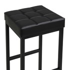 Табурет барный «Клик Мебель. ЛОФТ - 2», без спинки, искусственная кожа, цвет чёрный - Фото 2