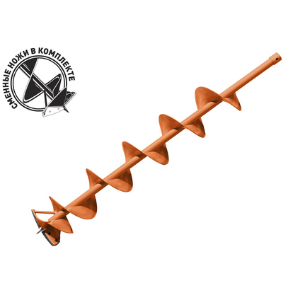 Шнек Carver IDB-150, для льда, d пос=20 мм, d=150 мм, L=100 см