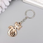 Брелок пластик под металл "Кошечка" 3,7х2,4 см (комплект 12 шт) - фото 25262655