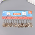 Брелок пластик под металл "Кошечка" 3,7х2,4 см (комплект 12 шт) - фото 25262656