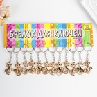 Брелок пластик под металл "Кошечка" 3,7х2,4 см (комплект 12 шт) - фото 25262657