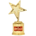Кубок наградная фигура: звезда литая «Ты звезда» золото, пластик, 16×8.5×6 см - Фото 2