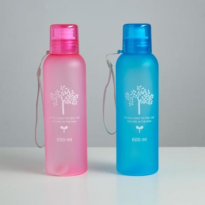 Бутылка для воды, 550 мл, "Дерево жизни", на шнурке, 20.5 х 6.5 см, микс